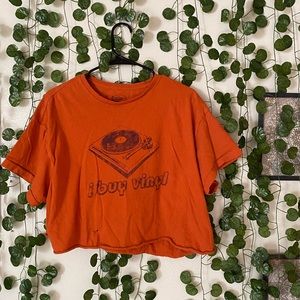 Vintage i buy vinyl XL cropped tshirt